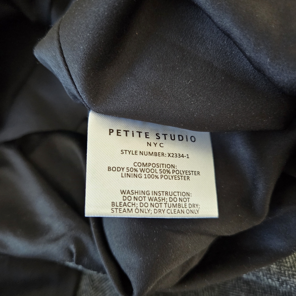 Petite Studio Silas Herringbone Wool Trousers, Charcoal, Medium - Picture 9 of 16
